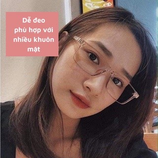 Gọng kính cận nam nữ đẹp - Kính mắt vuông 214 chất liệu nhựa dẻo thời trang