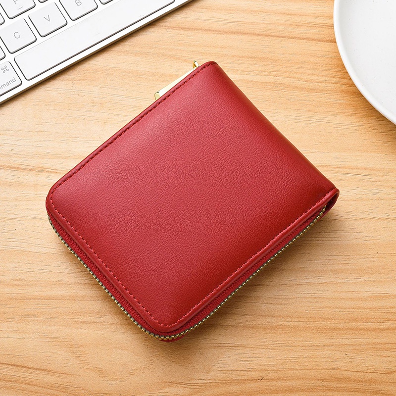 IELGY Ví Cỡ Lớn Phối Khóa Kéo Phong Cách Hàn Quốc Cho Nữ