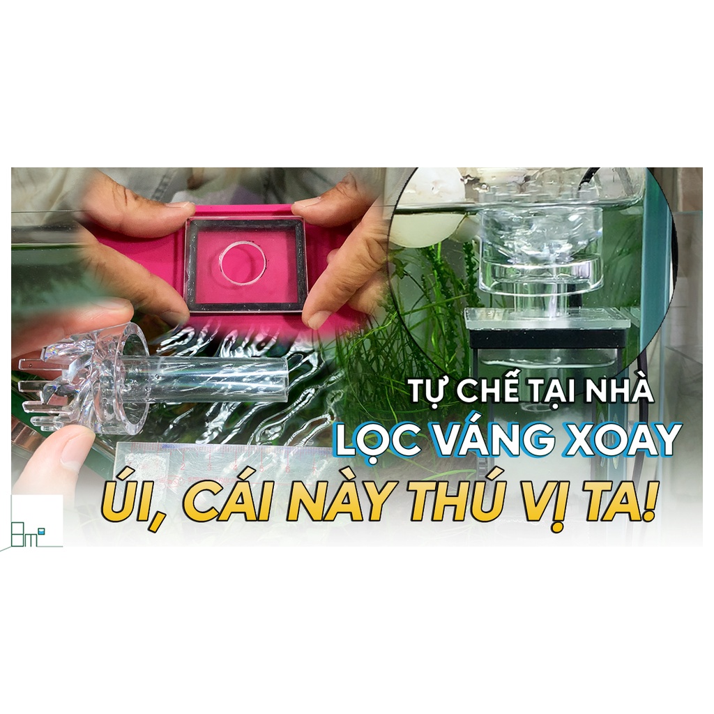 Đầu Lọc Váng Xoay Acrylic, Cho Lọc Váng, In Out Thủy Sinh | 8m2
