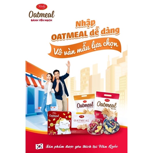 Bánh yến mạch trái tim Richy 200g