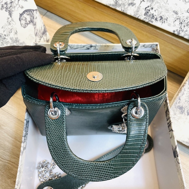 Túi Dl0R Lady TAG BẠC ĐÍNH ĐÁ LẤP LÁNH size 20 full box Supper