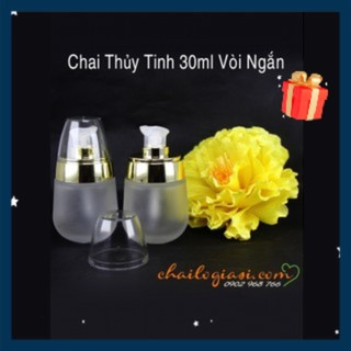 CHAI THỦY TINH 30ML VÒI NGẮN BẦU