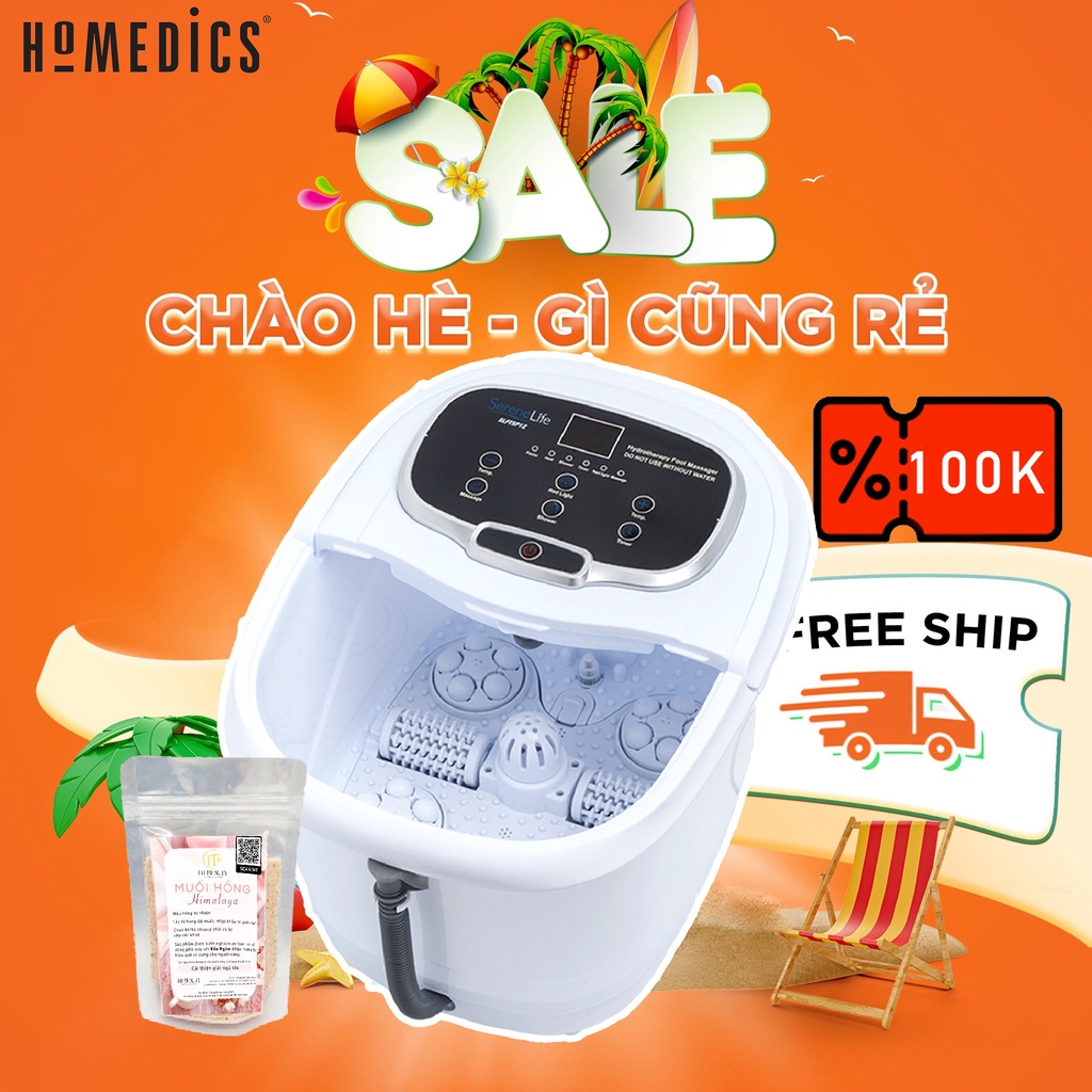 Bồn ngâm chân massage cao cấp con lăn tự động Homedics SereneLife SL12 HTBeauty massage rung thủy nhiệt