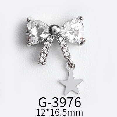 Charm nơ đính đá cao cấp không han gỉ hot trend