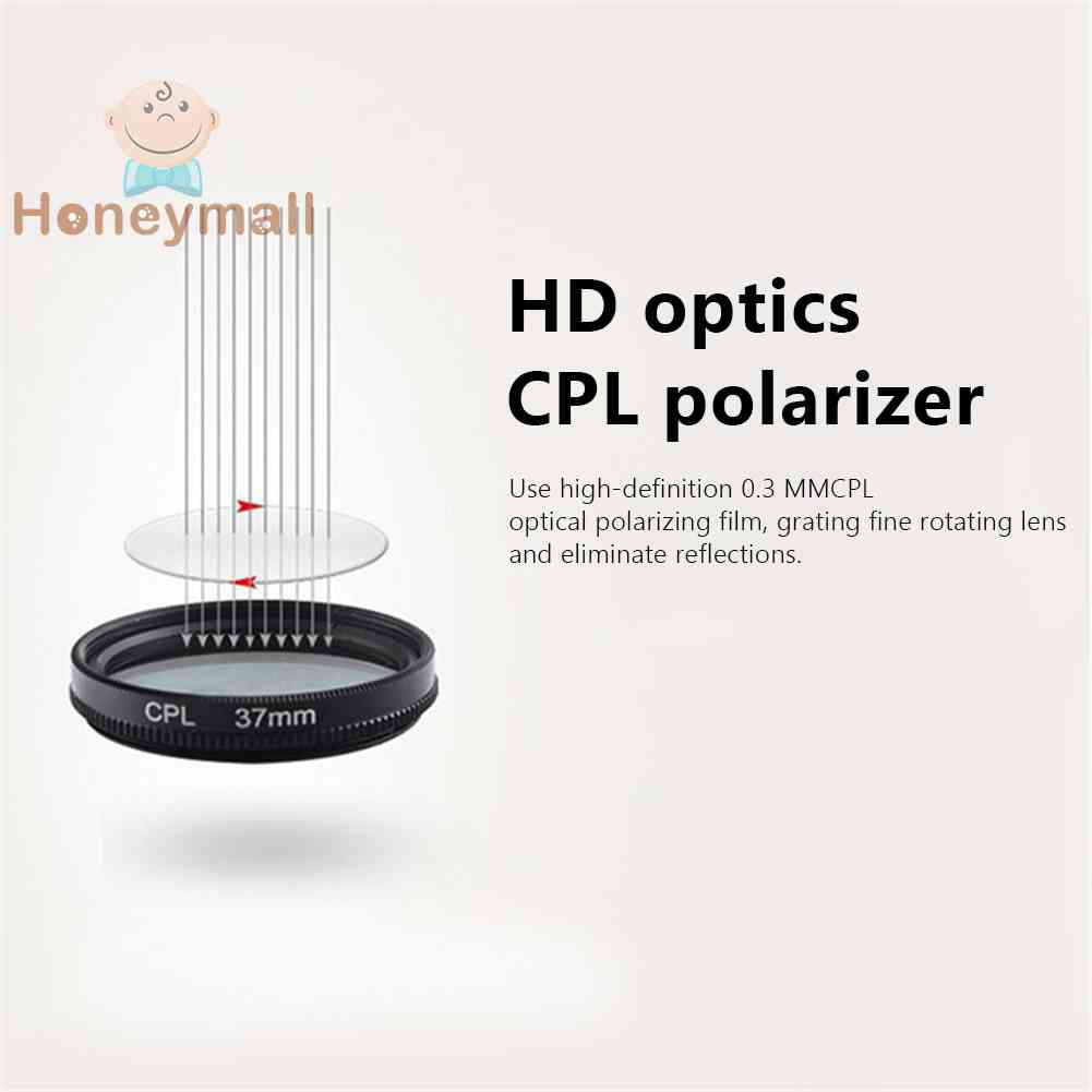 Kính Lọc Phân Cực CPL 37MM Chuyên Nghiệp Cho Điện Thoại Thông Minh iphone