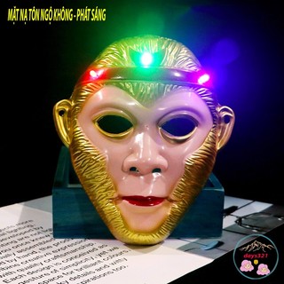 Mặt nạ Tôn Ngộ Không - Trư Bát Giới có nhạc có đèn phát sáng hóa trang Trung thu , Halloween cho bé