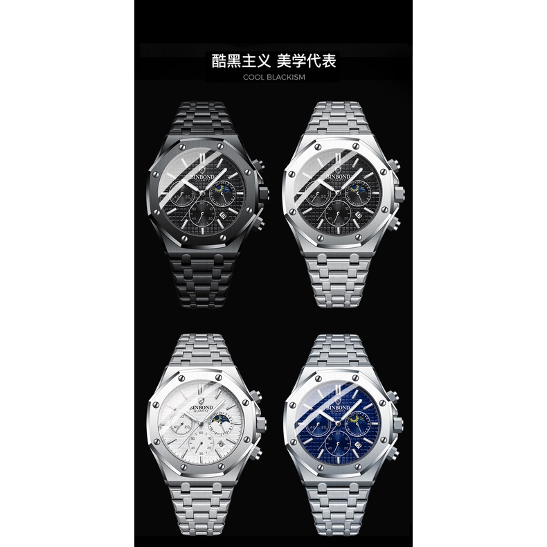 Đồng Hồ Đeo Tay Dây Inox Không Thấm Nước Thời Trang Mới 2022 Cho Nam Relogio Masculino 0161