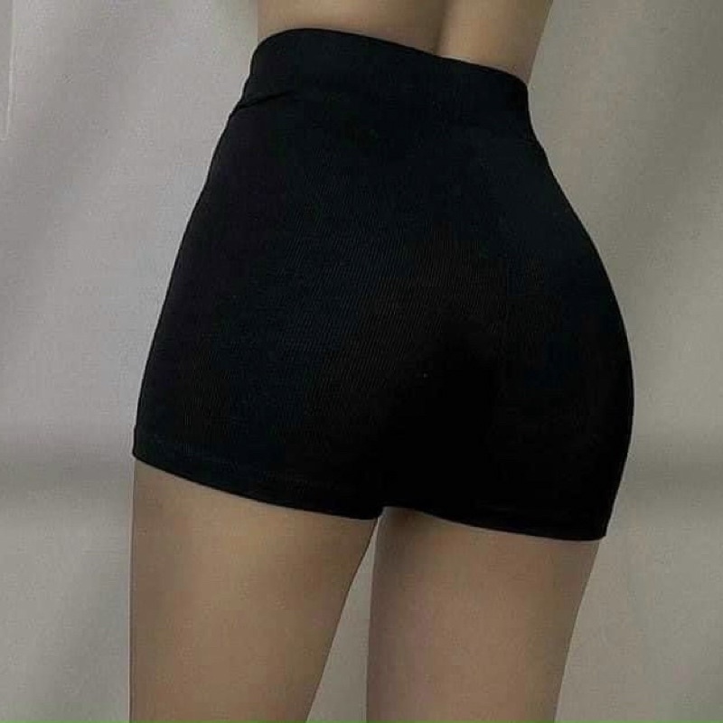 Quần đùi thể thao ôm tôn dáng lưng cao, quần ôm co giãn mặc đi chơi đi tập thoải mái
