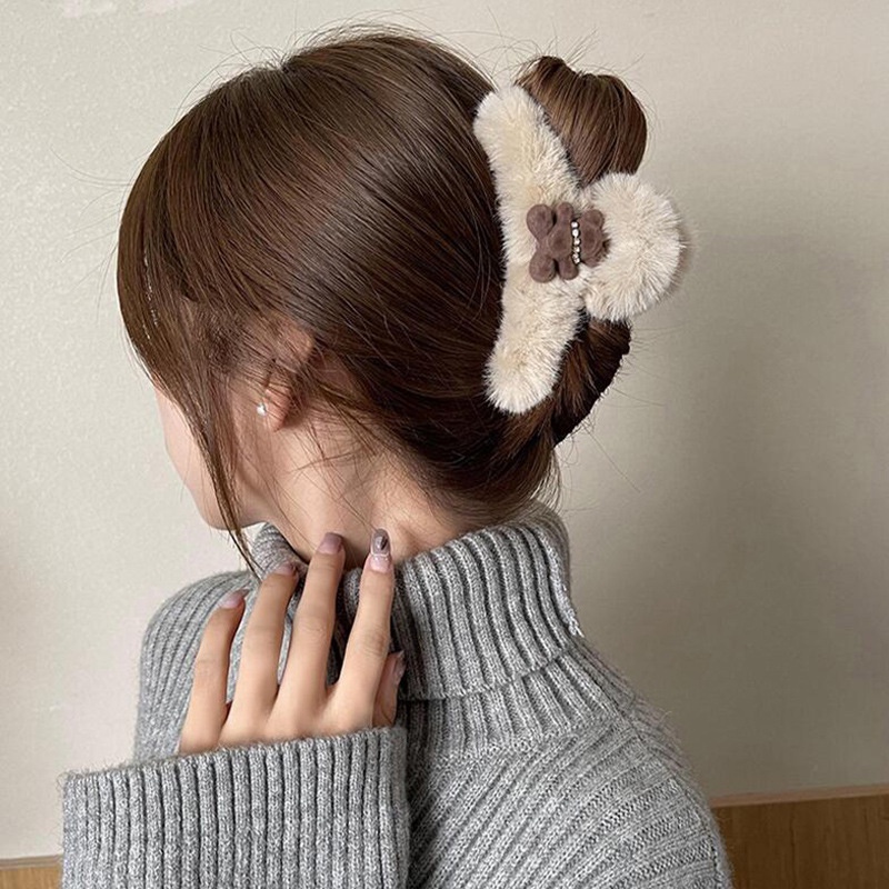 Thời Trang Kẹp Tóc Hình Gấu Bông Đáng Yêu Cho Nữ