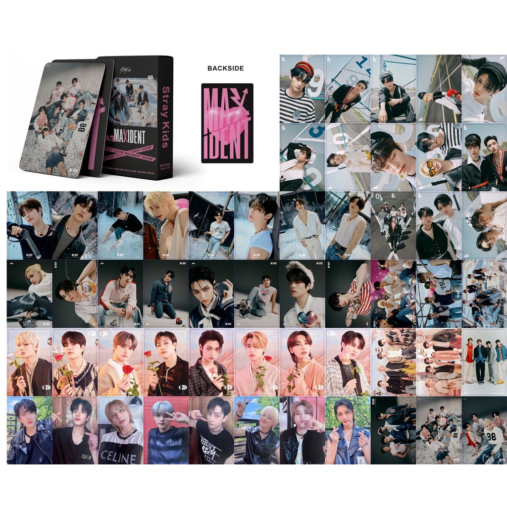 Hộp 54 ảnh StrayKids MAXIDENT Photocard Stray Kids Album 2022 D'festa ODDINARY Christmas Evel Lomo Card