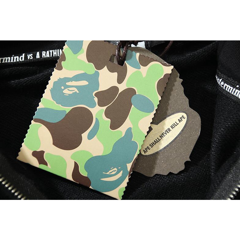 Bape Áo Hoodie cotton Có Khóa Kéo In Họa Tiết Thời Trang Cho Nam Nữ