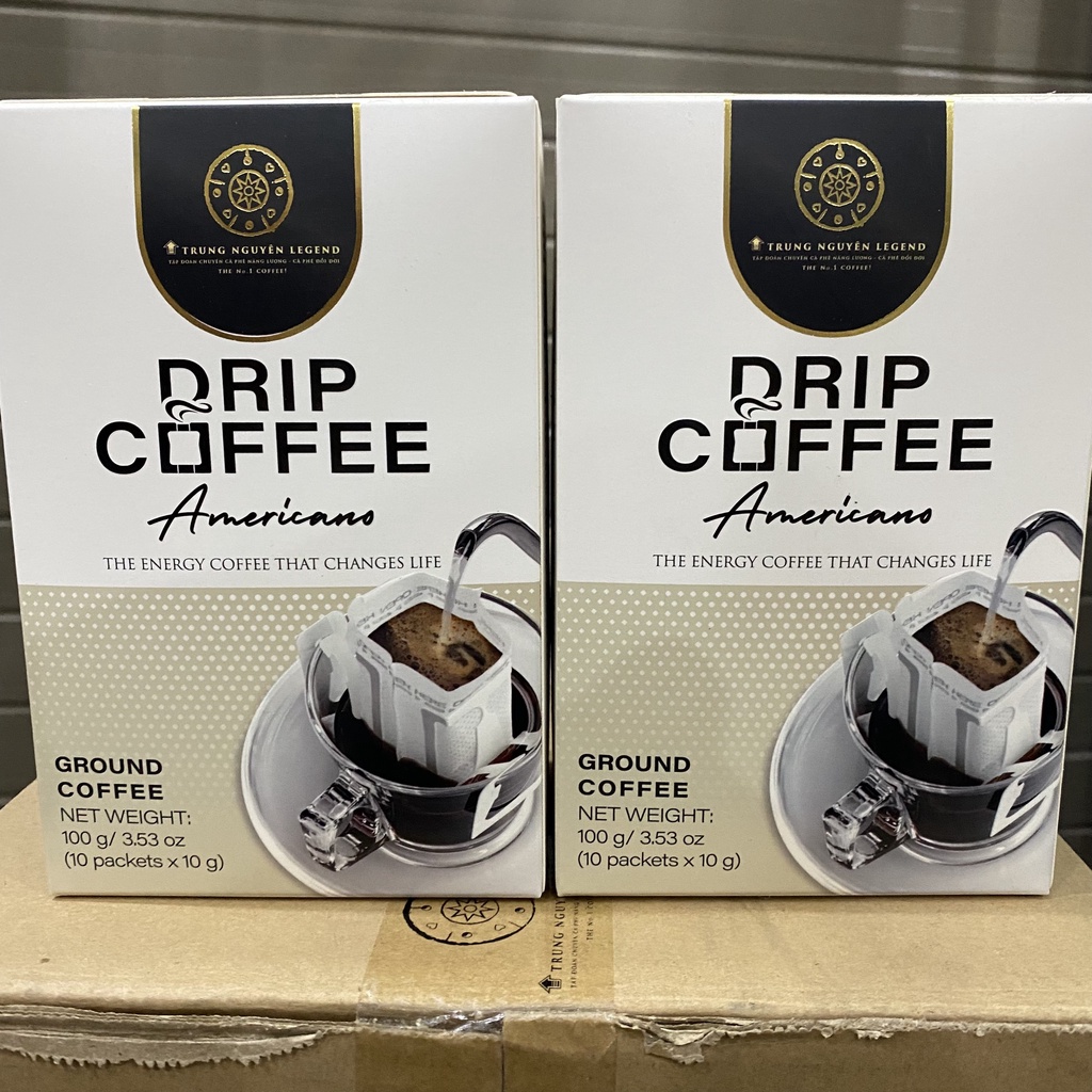 CÀ PHÊ PHIN GIẤY TRUNG NGUYÊN LEGEND  AMERICANO HỘP 10 TÚI PHIN LỌC