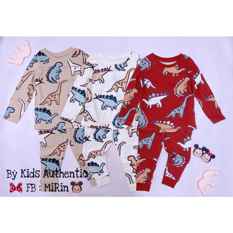 Set 3 bộ hoạ tiết khủng long cho bé trai