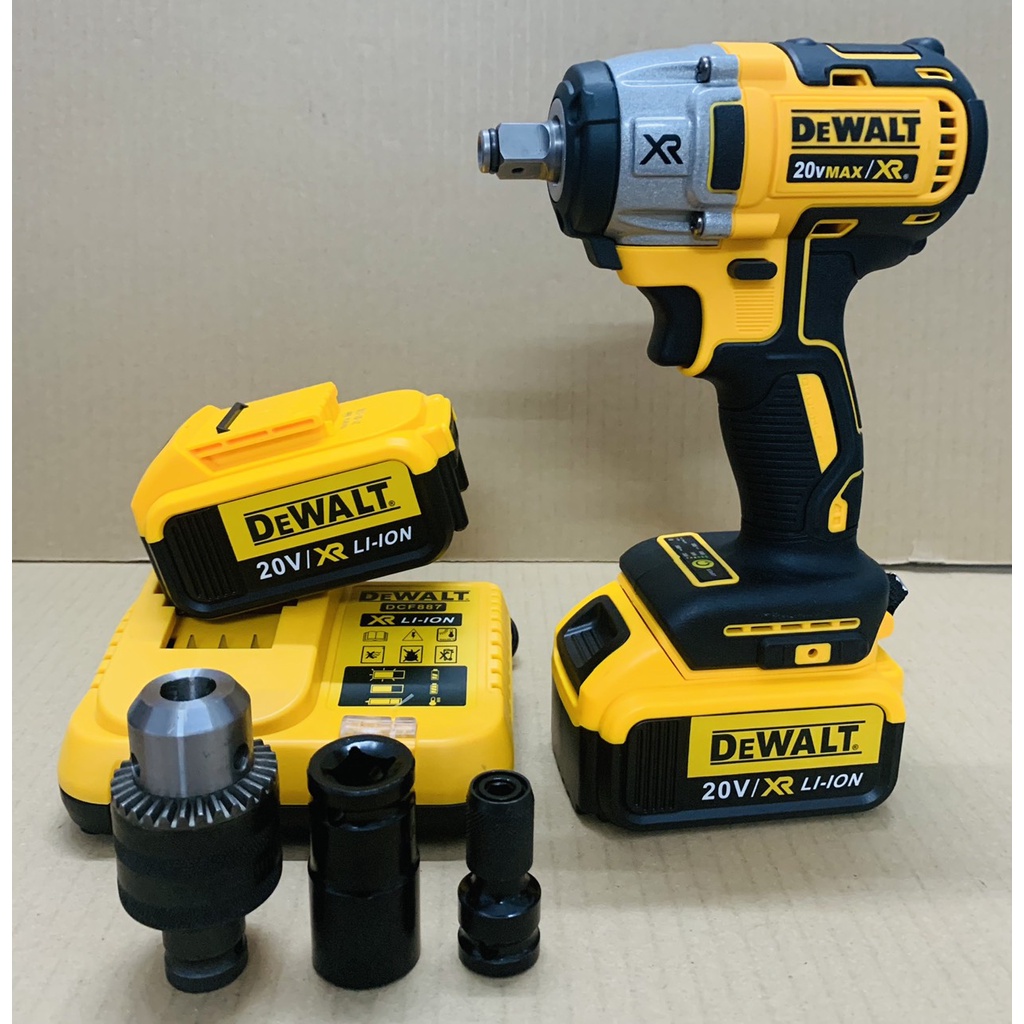 Máy siết bulong dùng pin không chổi than DEWAT 650NM - Tặng kèm 01 đầu chuyển khoan + 01 đầu chuyển bắt vít