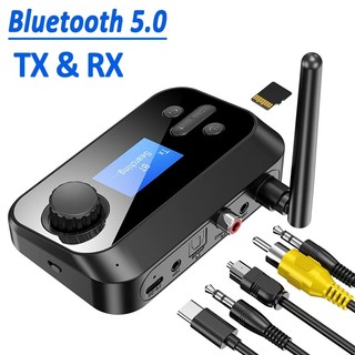 Bộ thu phát tín hiệu âm thanh bluetooth 5.0 jack cắm 3.5mm rca cho loa xe hơi