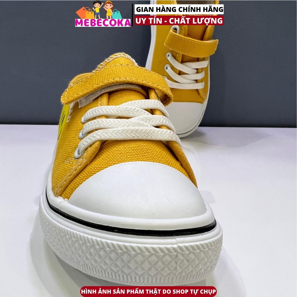 Giày thể thao vải canvas quai khóa dán phong cách Hàn Quốc xinh xắn cho bé loại đẹp mbck2