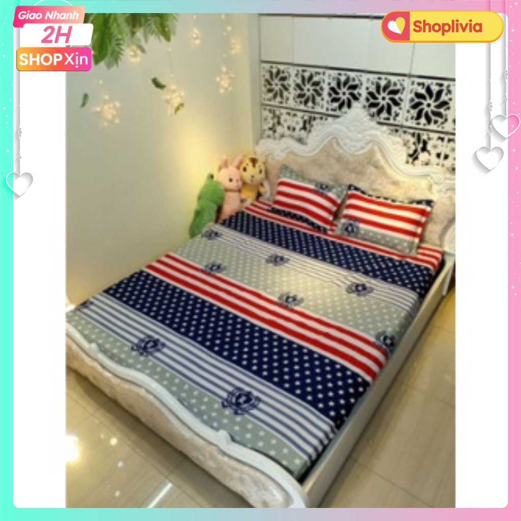 Drap ga trải giường siêu xinh 1m2x2m,1m4x2m,1m6x2m,shoplivia[mẫu cờ mỹ]