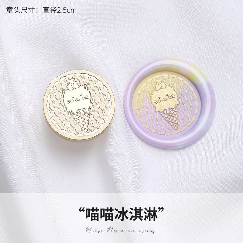 Con Dấu Sáp Niêm Phong Bì Thư Hình Hoạt Hình Ba Chiều DIY