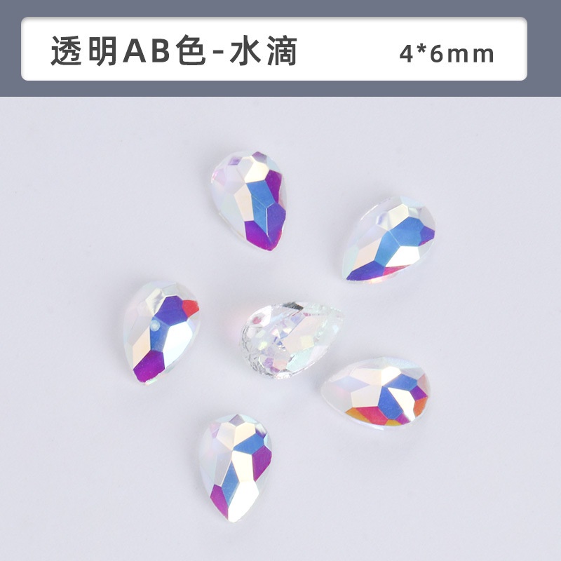 Bộ 10 Mũi Khoan Dẹt Trong Suốt Dùng Làm Trang Sức Diy