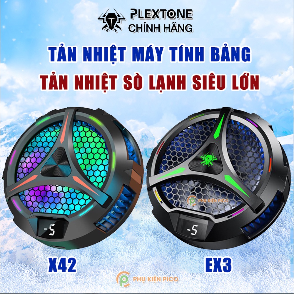Quạt tản nhiệt Ipad máy tính bảng sò lạnh siêu tản cỡ lớn Plextone EX3 / X42