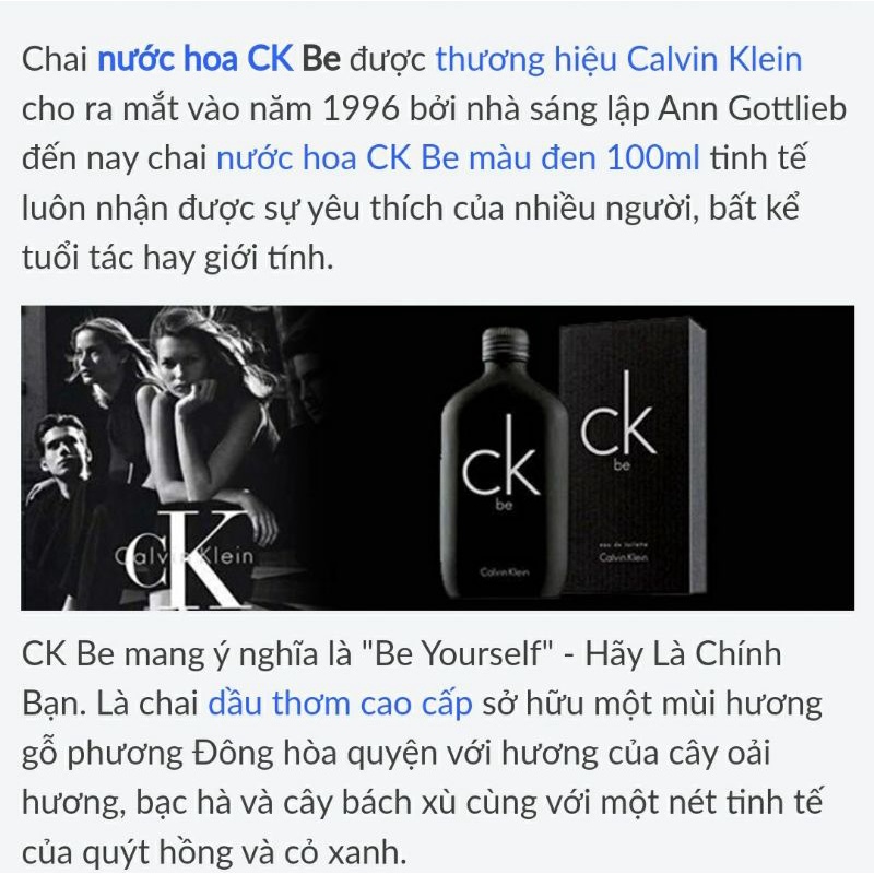 Nước hoa CK be- Chai to 200ml - Hàng Au- Có vòi xịt kèm.