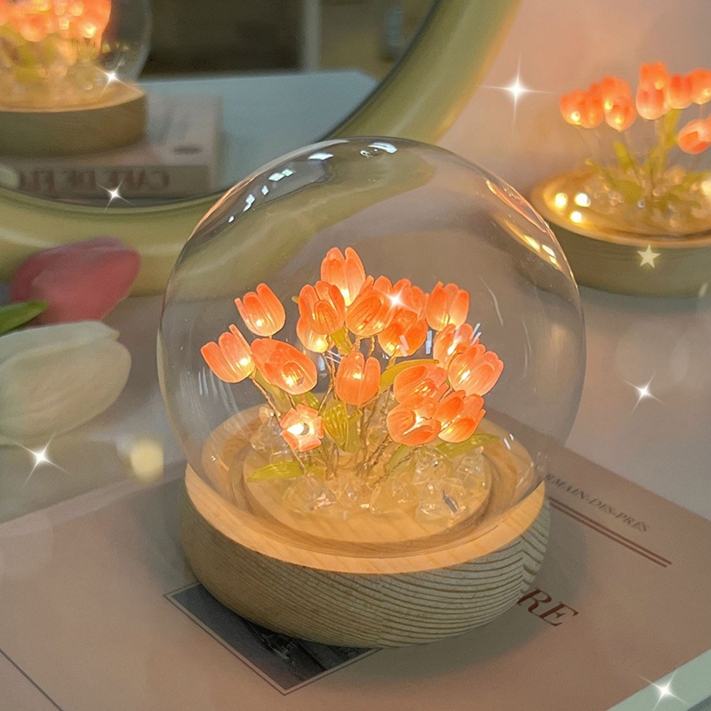 Đèn Ngủ LED Hình Hoa Tulip DIY Trang Trí Cho Ngày Của Mẹ