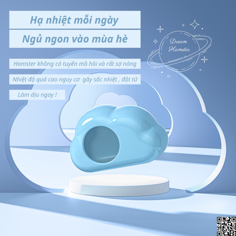 Nhà ngủ sứ cao cấp Đám Mây Bucatstate cho Hamster, bọ, nhím ...