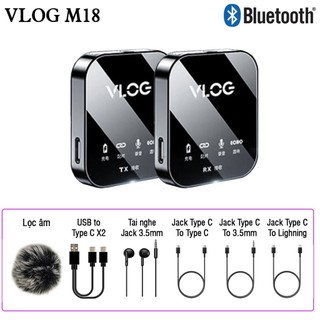 Micro thu âm không dây Kinglucky M18 cho điện thoại/ máy tính xách tay/ dslr/ máy tính bảng