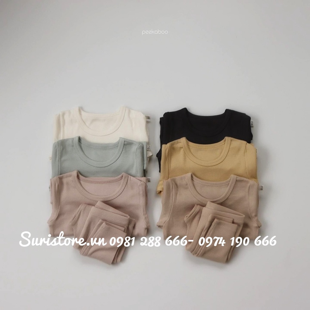 Peekaboo Rei bộ rời dài tay gân lạnh