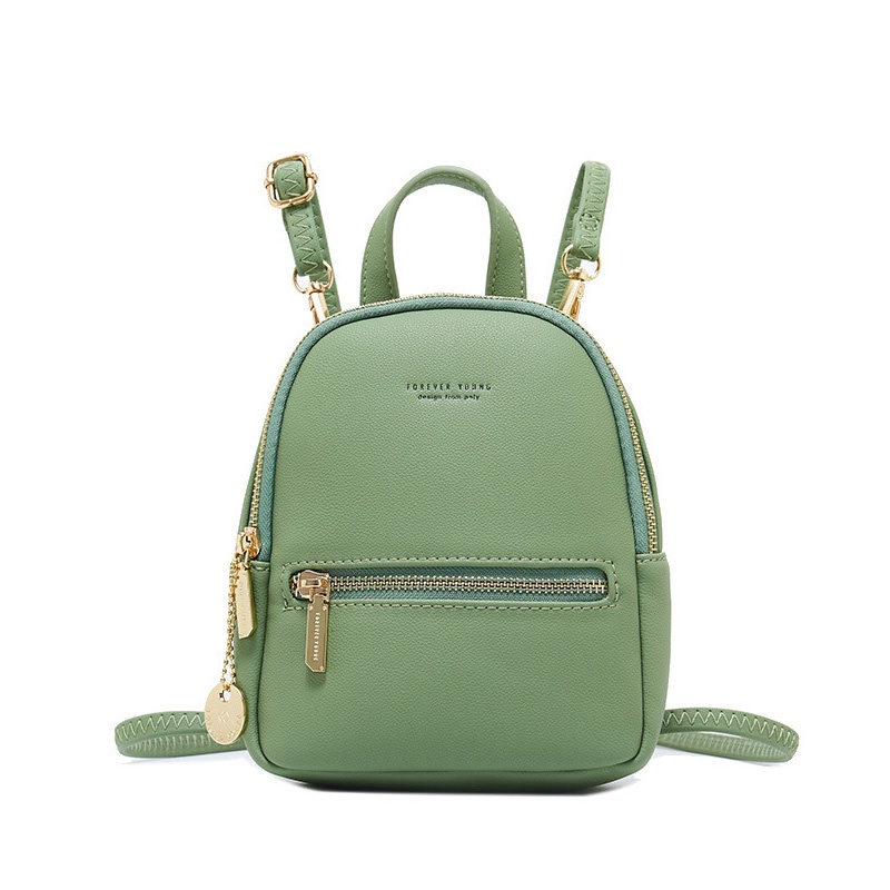 IELGY Ba Lô Da Pu Sức Chứa Lớn Phong Cách Hàn Quốc Đơn Giản Cho Nữ