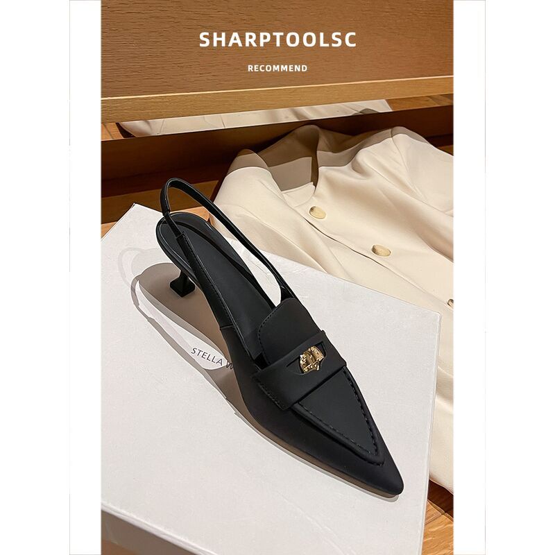 Xăng Đan Cao Gót Mũi Nhọn Kiểu Châu Âu Thời Trang Mùa Hè 2022 Cho Nữ