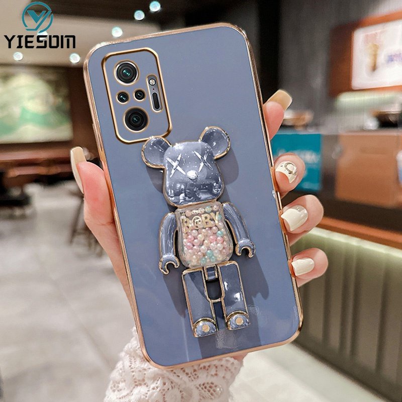 Ốp Điện Thoại Silicon Chống Sốc Có Giá Đỡ Hình Gấu Kaws Cho Xiaomi Redmi Note 11 10 Pro 11S 10S 4G 5G 9S 9 Pro
