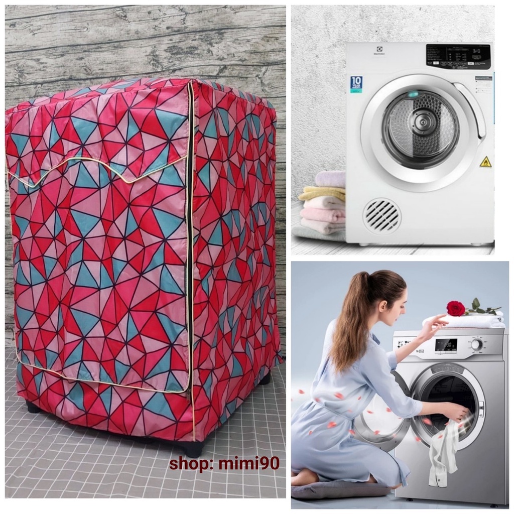 (Dành cho Dòng Panasonic từ 9 - 10.5kg) Vỏ Bọc Máy Giặt Cửa Ngang Cửa Trước Chống Thấm Nước Chống Nắng Vải Dù Bền
