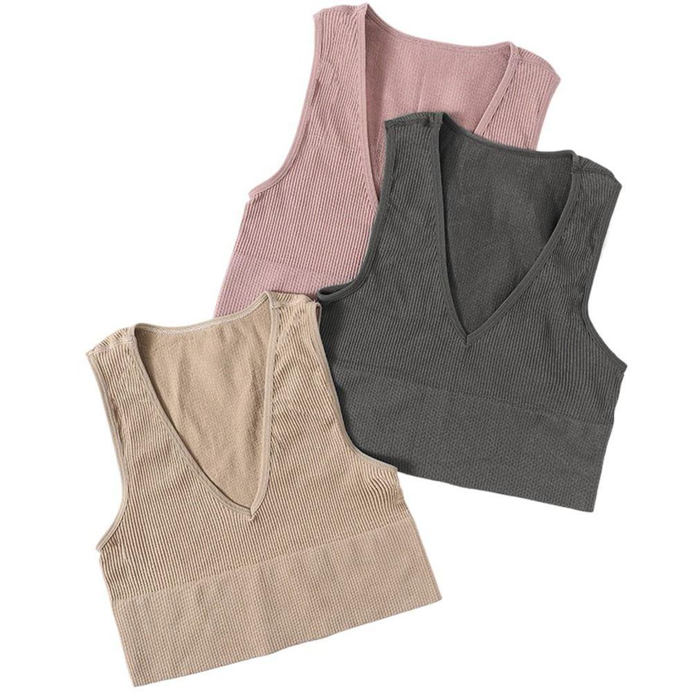 Áo Lót Ống Cổ Chữ V Khoét Sâu Không Gọng Thoải Mái Thời Trang Cho Nữ