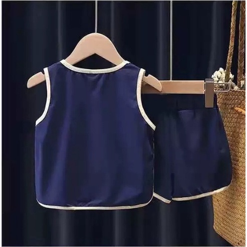 Quần áo bé trai, đồ bộ hè ba lỗ sát nách cộc cho bé in chữ sunny day cực xinh chất cotton co giãn thoáng mát - BE KOREA