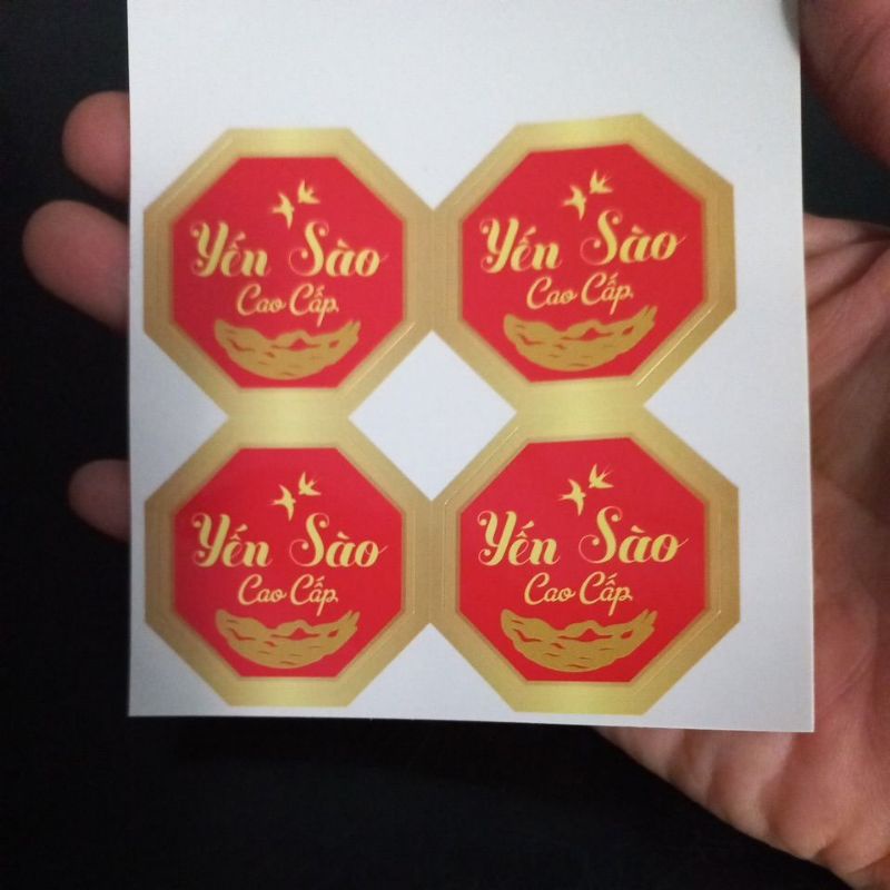 Tờ 4 tem nhỏ 3,5cm dán hộp kim cương bé 30g YSCC