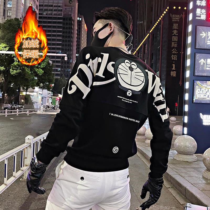 Áo Nỉ Nam Dài Tay Cổ Tròn Thời Trang Hàn