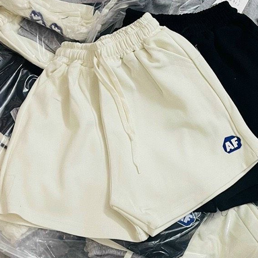 [Set 3 quần FA] Quần short nữ UNISEX set quần FA gồm 3 chiếc chất thun màu đen/ trắng/ xám hình thật video thật | BigBuy360 - bigbuy360.vn