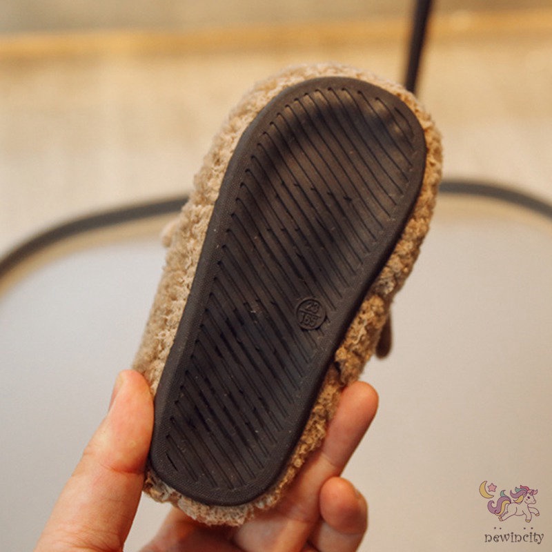 Giày Cotton Đế Mềm Chống Trượt Giữ Ấm Phong Cách Hàn Quốc Cho Bé Gái