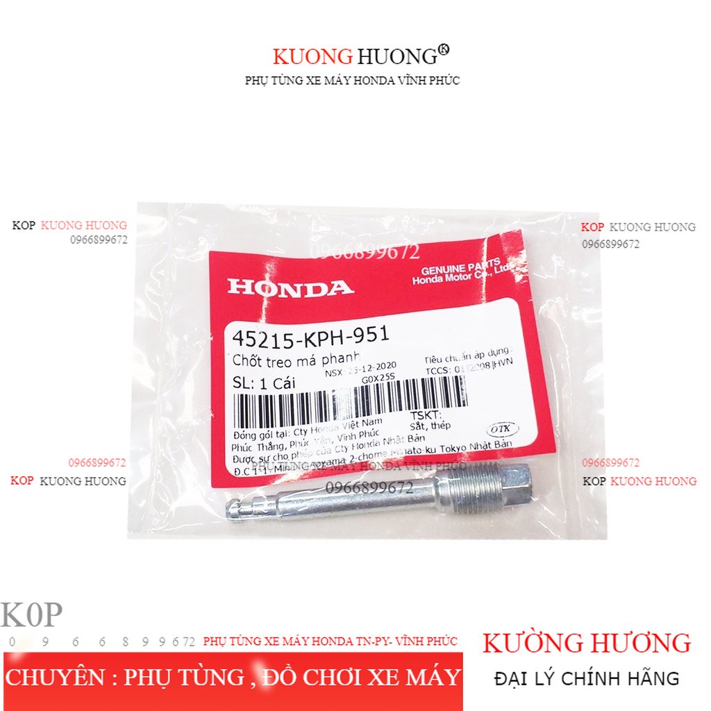 Chốt treo má phanh trước Xe Máy WINNER WINNER X FUTURE WAVE (RS150 V1 V2 V3) (45215KPH951) Chính Hãng HonDa
