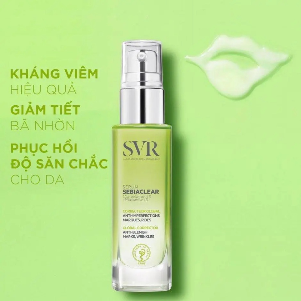 Serum giảm mụn SVR Sebiaclear 4% NIACINAMIDE và 14% Tinh Chất Dưỡng 30ml