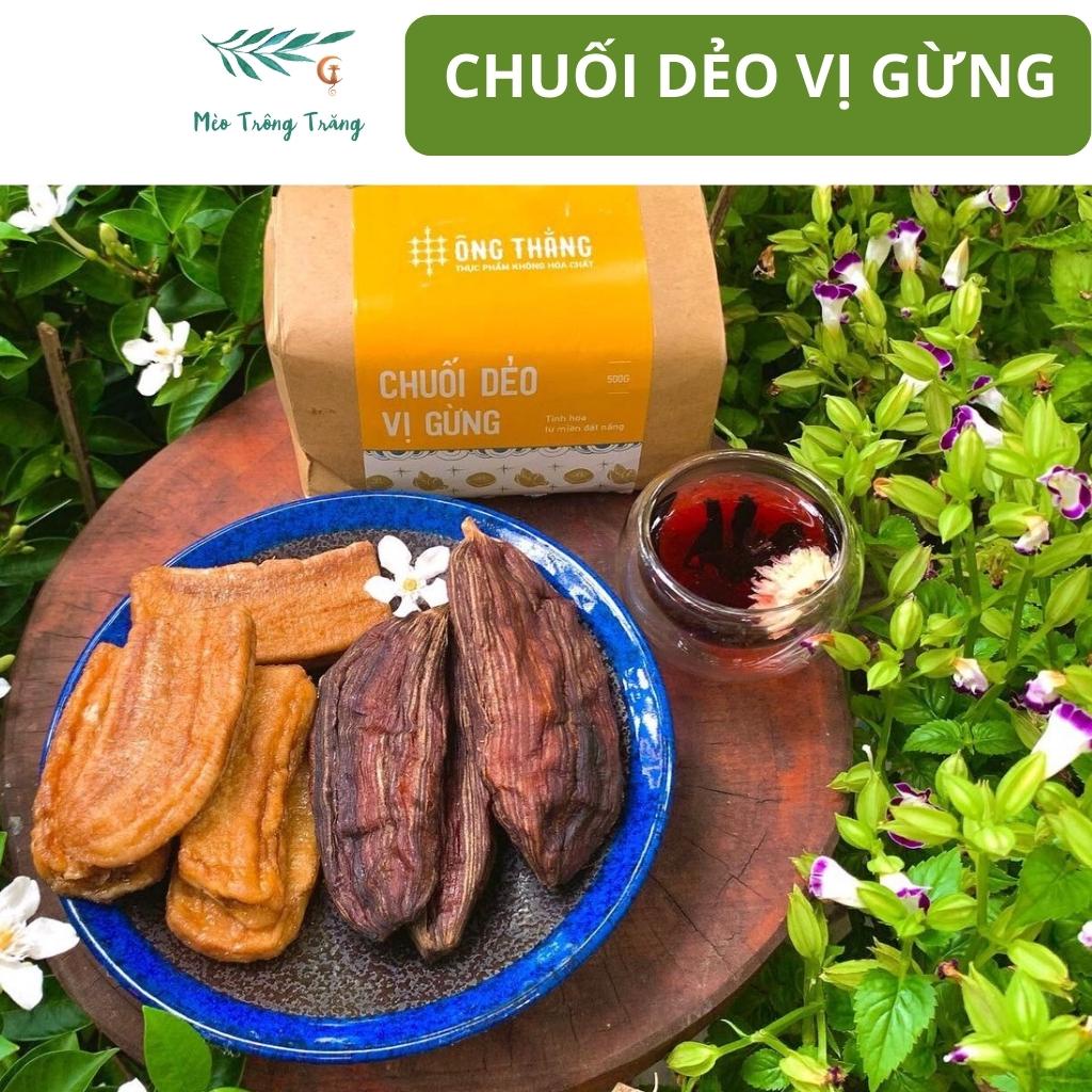 Chuối dẻo vị gừng Ông Thắng ăn liền - 500g chuối sấy dẻo