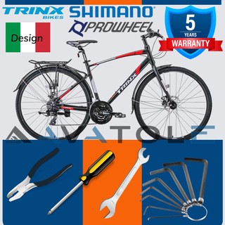 Xe đạp đường trường TrinX Free 2.0 Khung sườn hợp kim nhôm Alloy 700Cx470 Bộ truyền động Shimano 24 Tốc Độ Màu Đỏ Đen