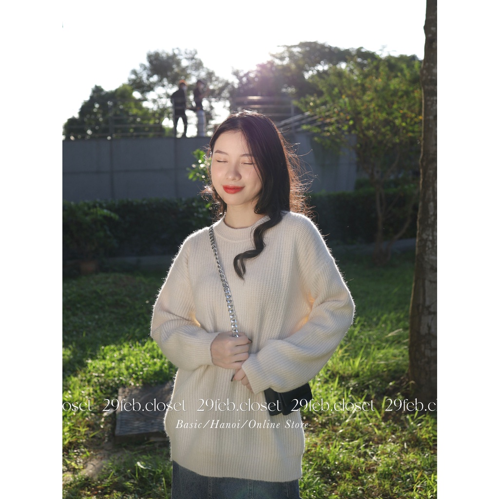 Áo len gân cổ tròn 8 màu - 29feb.closet - A152