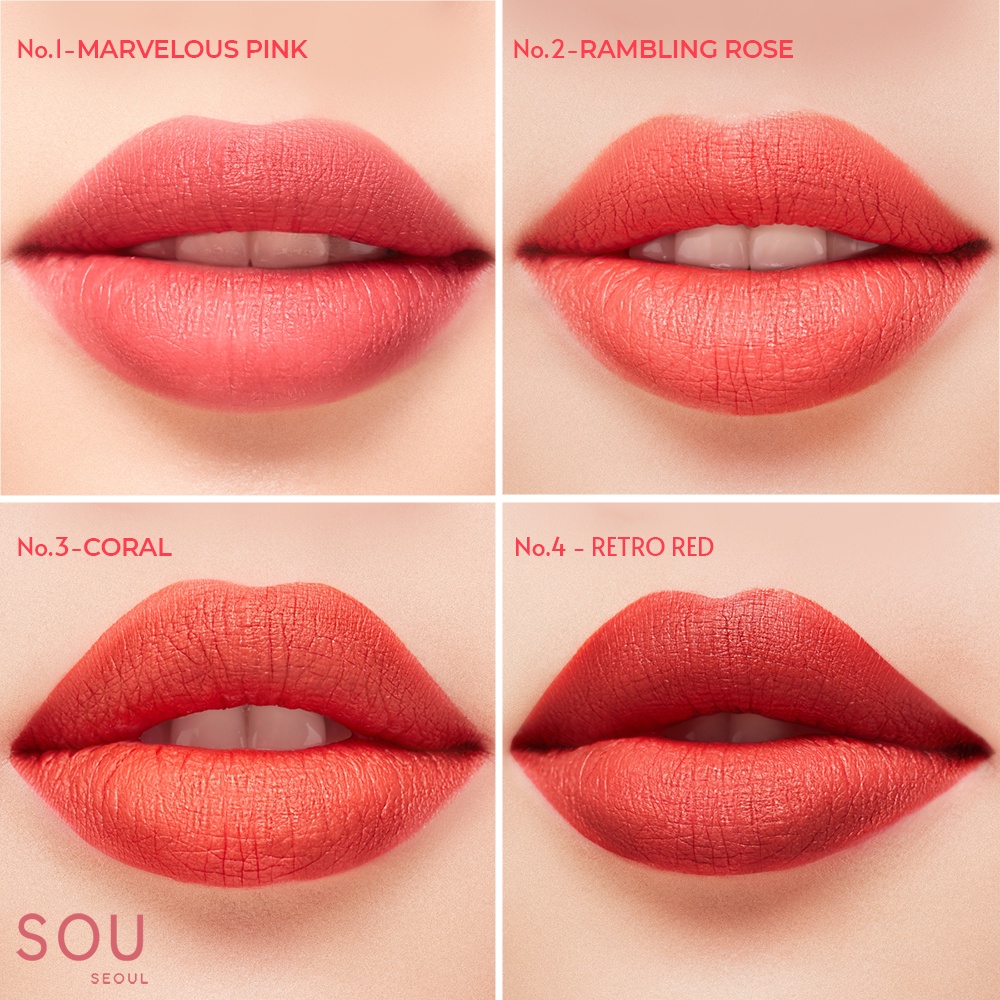 Trọn bộ Son Kem Siêu Lì SOU LIPTINT