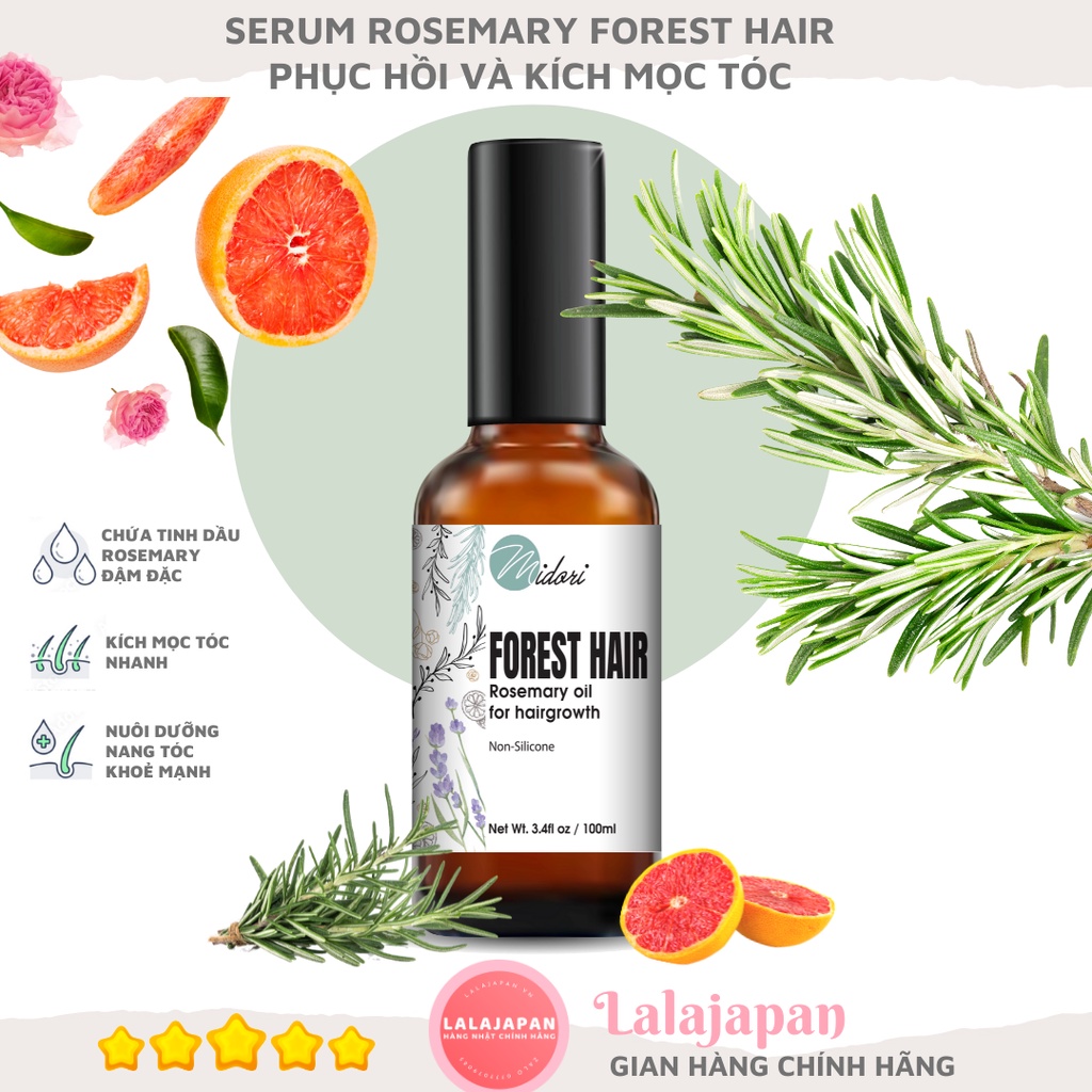 Serum Kích Mọc Tóc Rosemary Oil FOREST HAIR, Xịt Mọc Tóc Tinh Dầu Hương Thảo Dưỡng Tóc Dài Nhanh #1