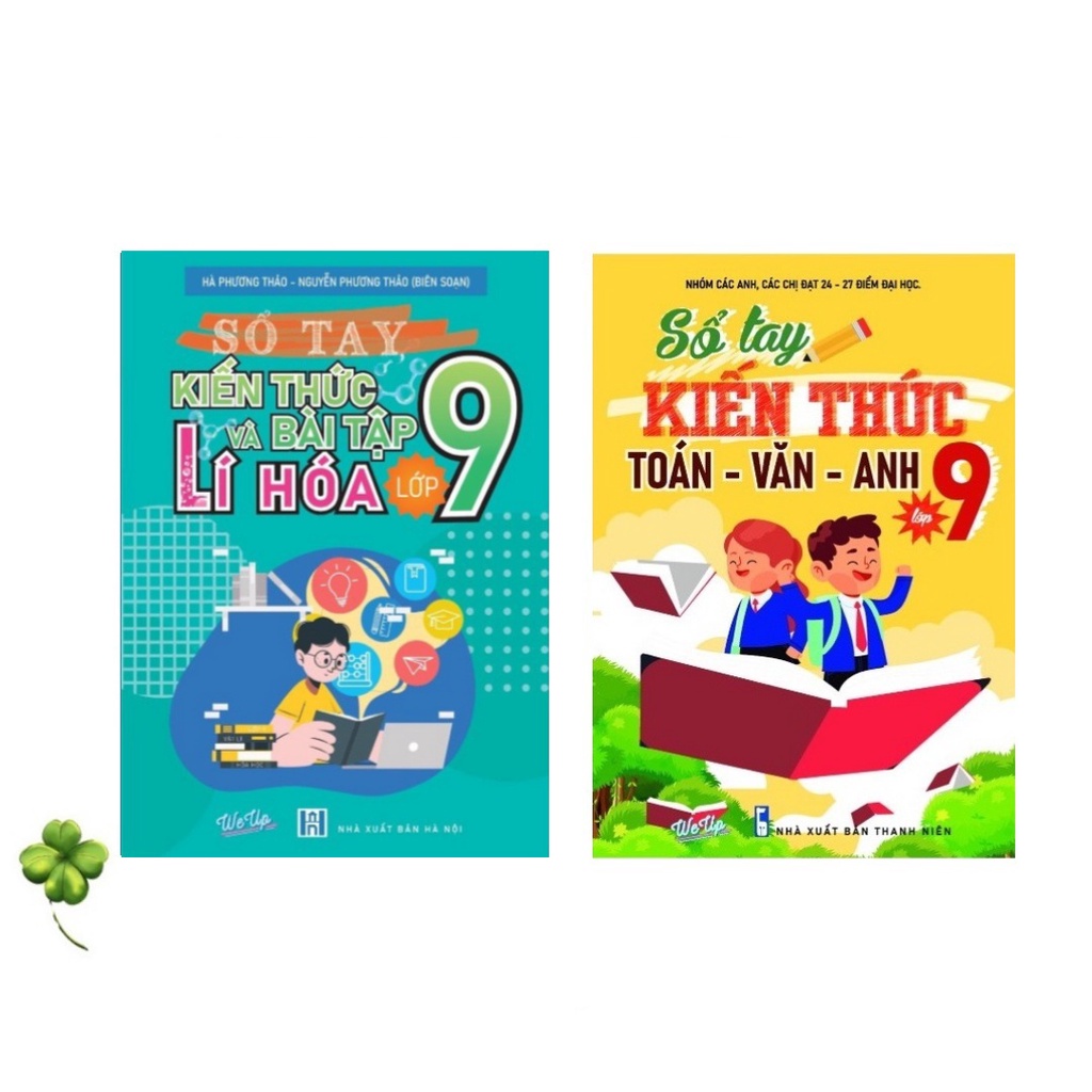 Combo 2 Cuốn Sổ Tay Kiến Thức Toán Văn Anh Lớp 9 Và Sổ Tay Kiến Thức Lí Hóa Lớp 9