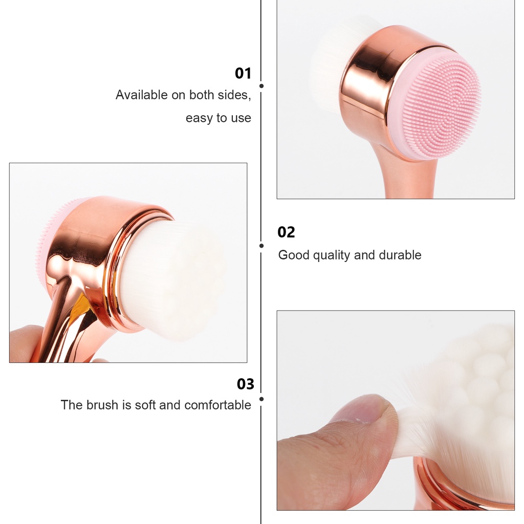 Set 1 Bàn Chải Rửa Mặt Mát Xa Tẩy Tế Bào Chết Tiện Dụng