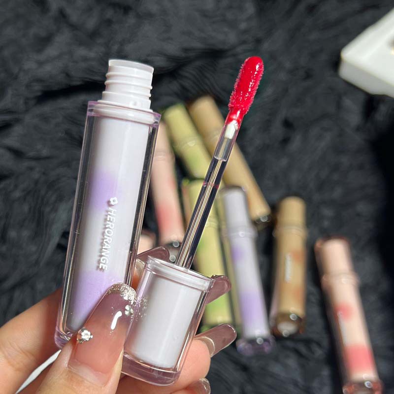 Son kem bóng CAPPUVINI HERORANGE thạch trà căng mọng nhẹ môi Iced Tea Mirror Surface Lip Glaze