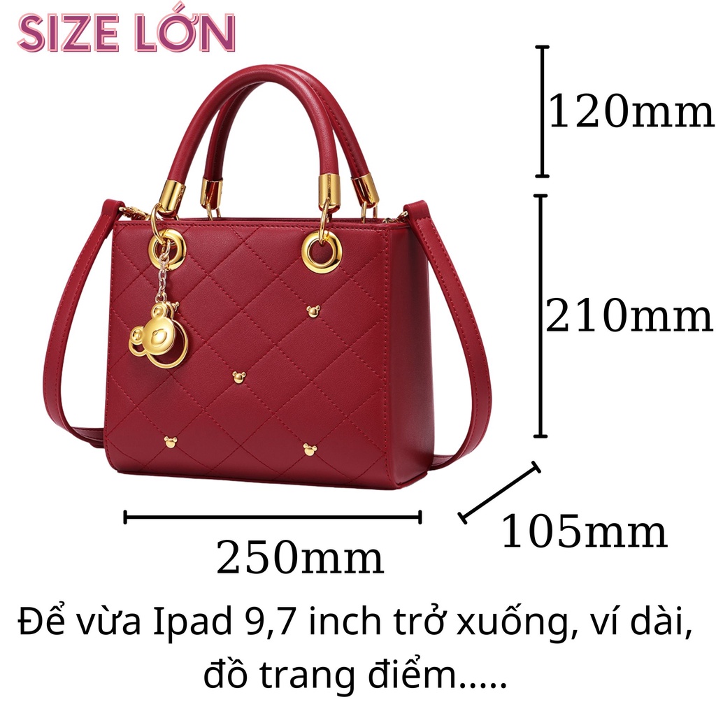 Túi Xách Nữ Thời Trang đẹp sang trọng Just Star ViAnh Store 172633 Charm Gấu